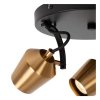 Nowoczesny plafon lampa sufitowa czarno-złota regulowana potrójna na wysięgniku uniwersalna minimalistyczna metalowa EMILE 51901/13/02 Lucide